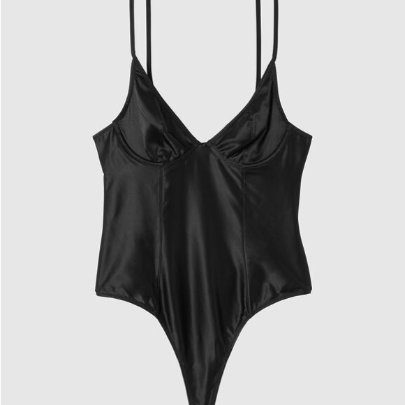 Lasenza | Unlined Satin Bodysuit Size Small - Picture 2 of 2